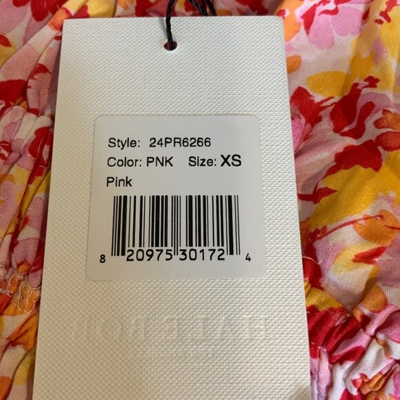 Hale Bob Pink, Orange & Yellow Floral Fit & Flare Dress, NWT! Size XS - Picture 9 of 10